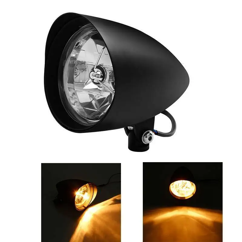 

Motorcycle Bullet 5.75" H4 Headlight Len For Harley Sportster Dyna Touring Softail Bobber V-Rod Cruisers Choppers Custom Bikes