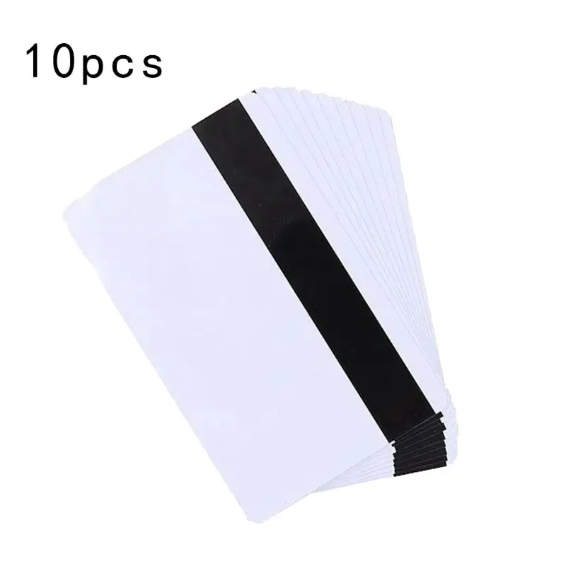 MOLA 10PCS High Resistance Blank PVC Magnetic Stripe Card 2750 OE Hi-Co 3 Track Magnetic Card For Access Control System