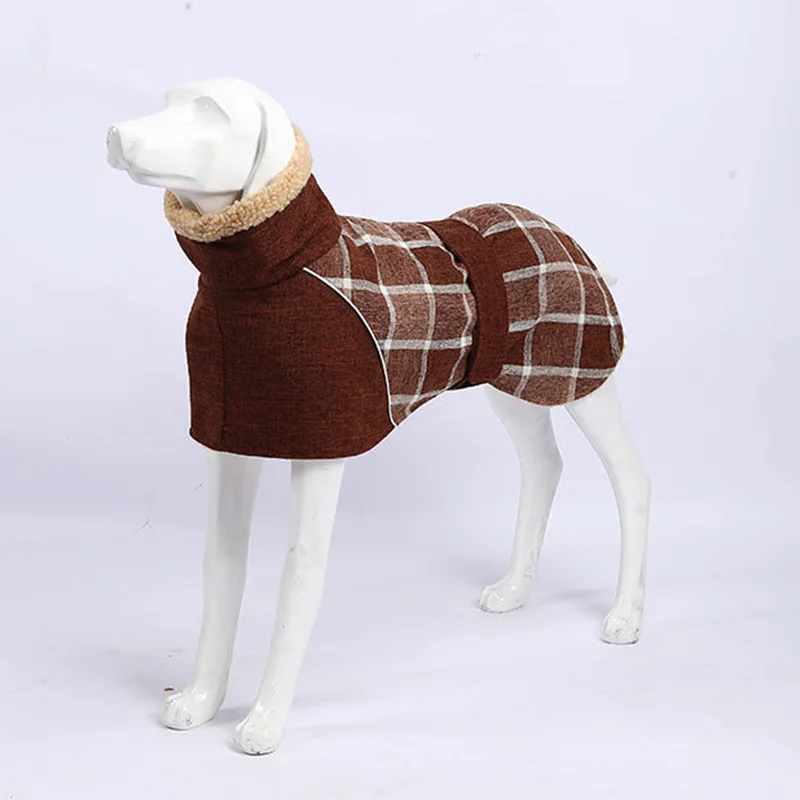 Warm Thicken Big Dog Coat Jacket for Medium Large Dogs Winter Pet Clothes Greyhound Wheeling Clothing mascotas ubranka dla psa