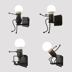 New LED wall lamp creative wall lamp pendant lamp 5W 7W iron dwarf shape bedroom bedside lamp children room living room