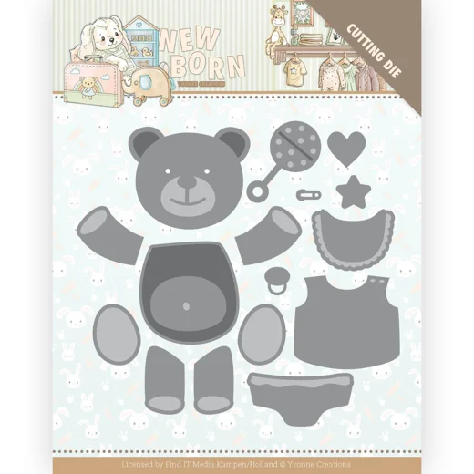 Piggy Craft metalowe matryce do wycinania matryce do wycinania Niedźwiedź ubranka dla dzieci wózek Scrapbook papier rzemieślniczy nóż forma ostrze