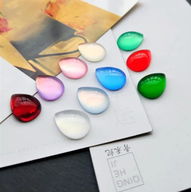 Water Drop Smooth surface Fancy Resin Rhonestones 3 Sizes Teardrop  Jewelry Accessories Flatback Pear Stone DIY Material