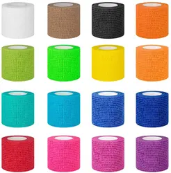 24 Pieces Elastic Bandage Tapes Athletic Tape Elastoplast Sports Recovery Strapping Gym Waterproof Muscle Relief Finger Ankle