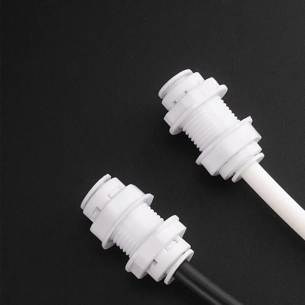 1/4” Quick Access Bulkhead Connector 6.35mm OD Tube Water Connectors Reverse Osmosis System Straight Quick Coupling 5 Pcs