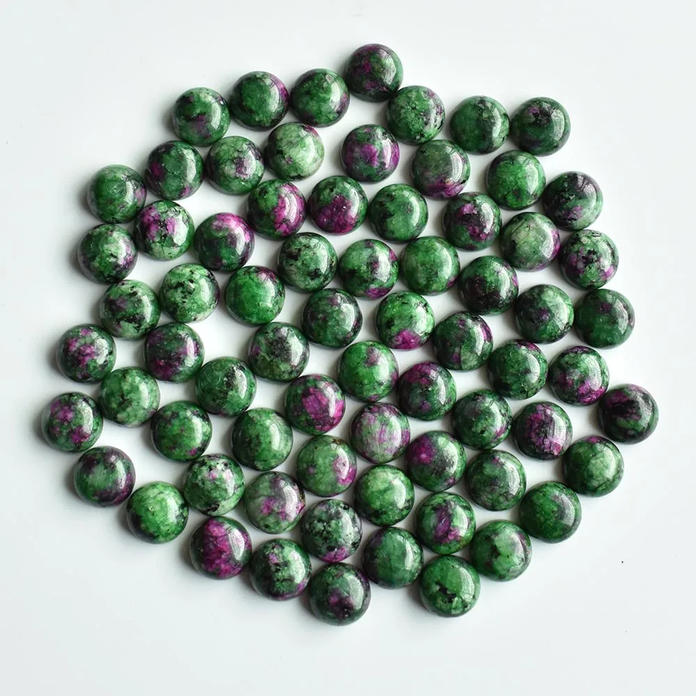 

Fashion top quality Natural red and green treasure round cab cabochon beads 10mm for jewelry Accessories wholesale 50pcs/lot