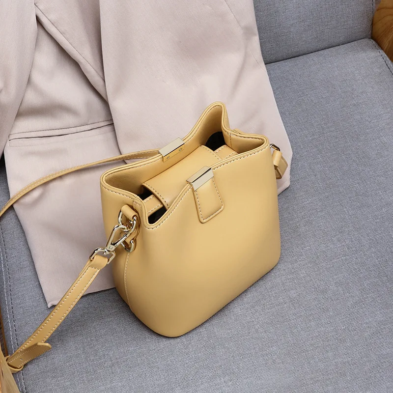 Bucket Genuine Leather Female Shoulder Bags 2023 Women\'s Brand Crossbody Purses And Handbags For Women Luxury Designer Handbag