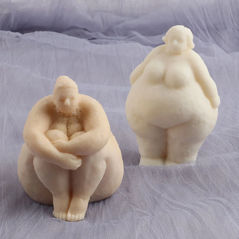 

Abstract Plump Women Thinker Body Art Silicone Candle Mold DIY Aroma Candle Plaster Ornaments Handicrafts Mold Hand Gifts Making