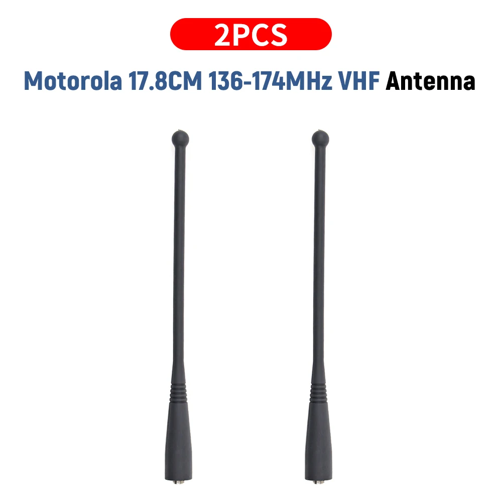 VHF 136-174MHz Antenna for Motorola Radio HT1000 GP900 MT2000 MTX8000 XTS 2500 Two Way Radios Antenna 17.5cm - 2 Pack