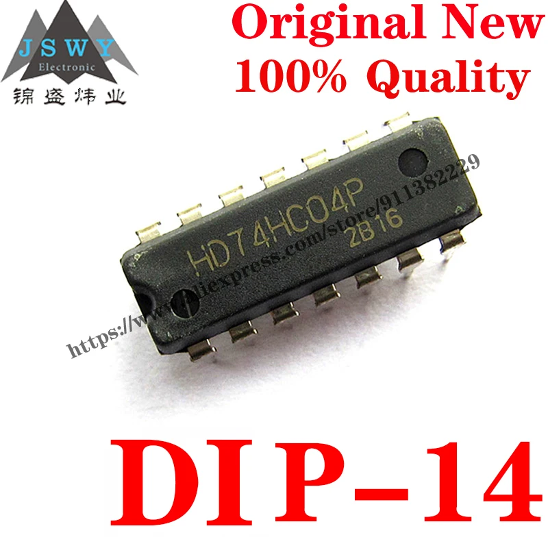 10~100 PCS HD74HC04P DIP-14 Semiconductor Logic IC Six-way direction controller IC Chip with for module arduino Free Shipping