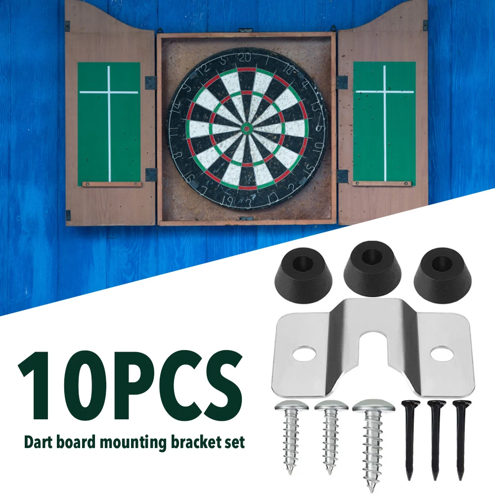 Professional Dartboard Mounting Bracket Kit Wall Hanging Portable Dart Board Set With 3 Pads For Cabinet Wall 10PCS