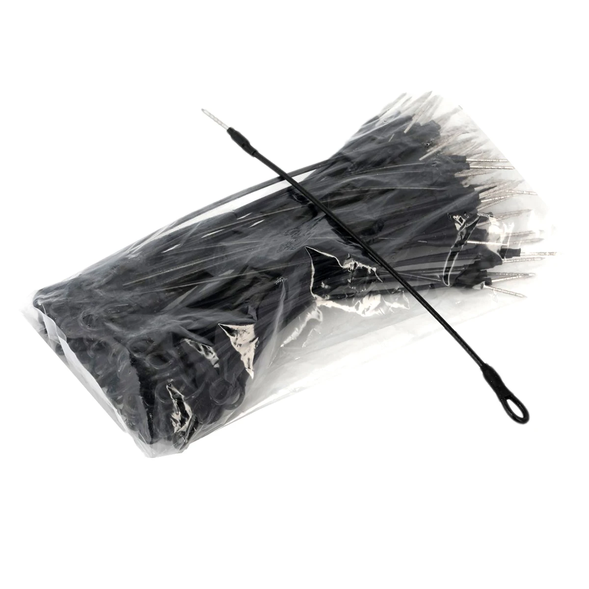 Security Tag Lanyard 17CM Black 100 Piece For EAS Systems Compatible With Checkpoint Security System