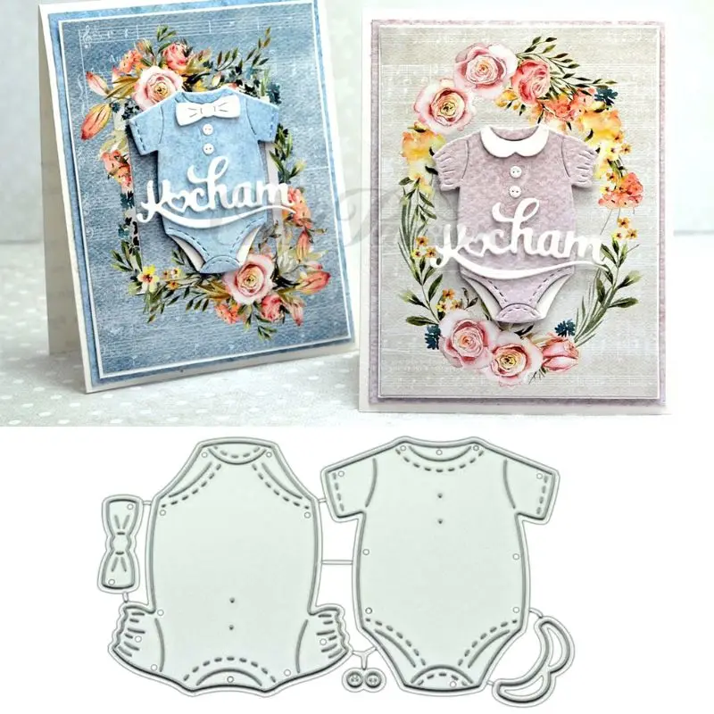 Ubranka dla dzieci DIY metalowe wykrawacze szablony Scrapbooking Album fotograficzny znaczek karta papierowa rzemieślnicze dekoracje