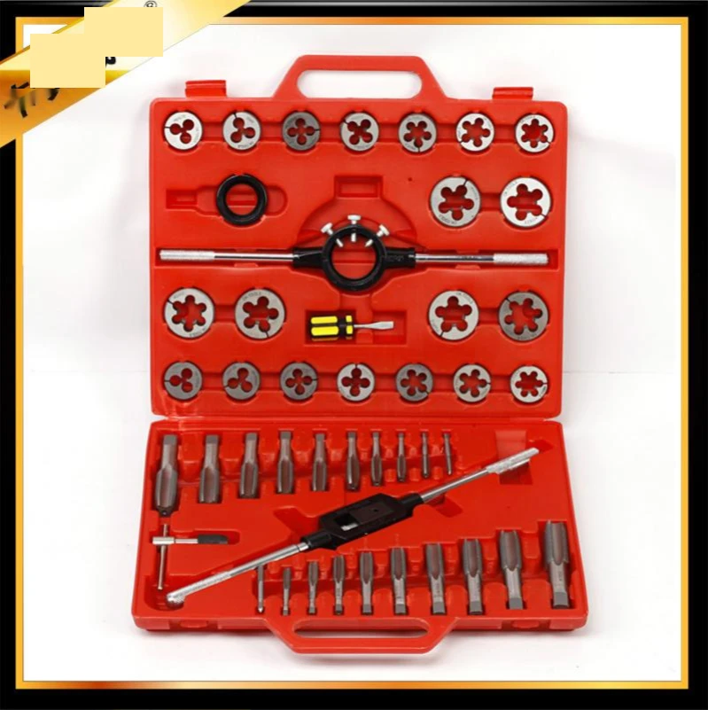 45pcs hand tap, die car maintenance tool, manual hardware tool box