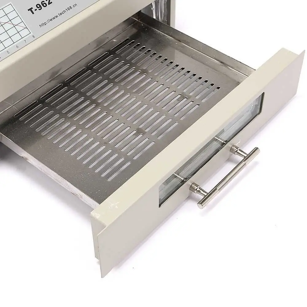 PUHUI T-962 Infrared IC Heater With Smoke Channel Desktop Infrared Reflow Soldering Machine BGA SMD SMT Rework Solder Station