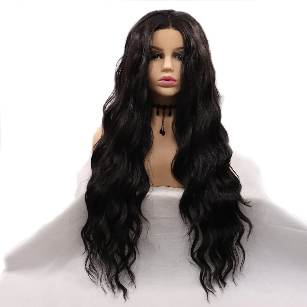 

Black Synthetic 13*4 Lace Front Wig Cosplay Curly Lolita Body Wave Blonde Frontal Hair Glueless Highlight Transparent Lace Wigs