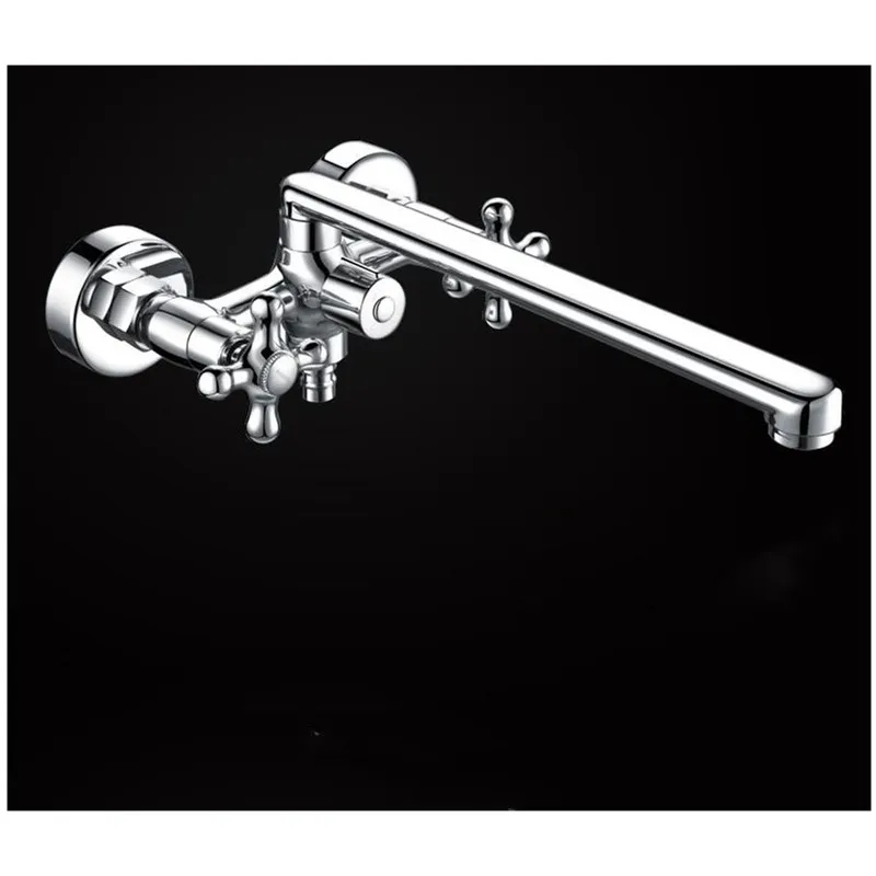 Vidric Wall Mounted Classical Bathroom Faucet Bathtub Faucet Tap bath and Shower Faucet bathtub faucet with Super Long Pipe Bras