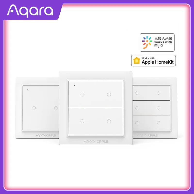 Aqara Opple Zigbeeสวิทช์สมาร์ทAppควบคุมสวิตช์ผนังไร้สายทำงานร่วมกับMijia App Apple Homekit