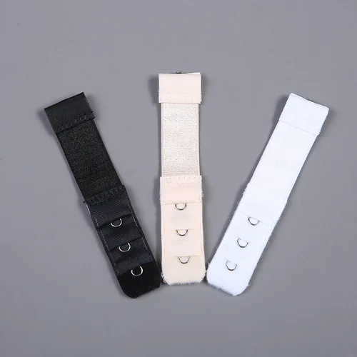 Extensores de sujetador suave para mujer, 1 hilera, 3 ganchos, extensión de cierre de nailon elástico ajustable, accesorios íntimos, 1 unidad