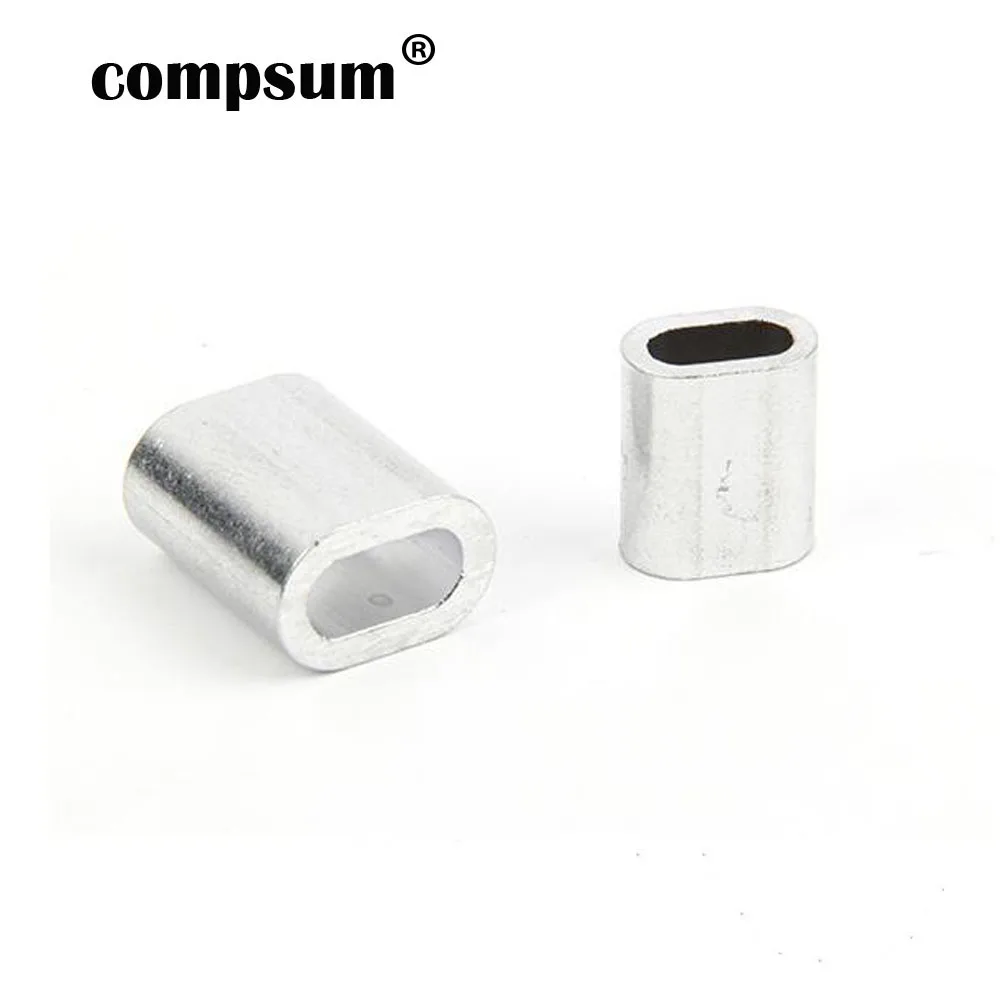 Aluminum  Sleeves Oval Crimping Tube Wire Crimp  wire rope Aluminum Ferrules 0.5mm to 2mm