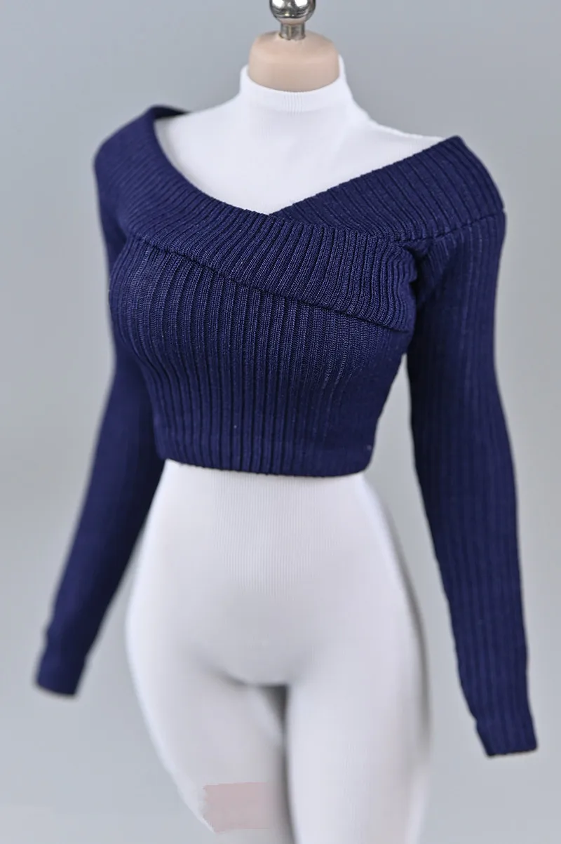 1/6 skala Weibliche sexy Kleidung V-ausschnitt low cut Schlanke Pullover Hemd Modell für PH TBL 12 zoll Nahtlose Körper Figur zubehör