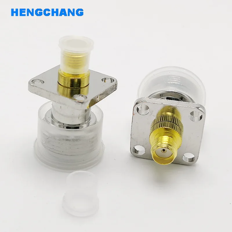 Коаксиальный переходник N type-SMA Female RF с фланцевым креплением 17,5 мм, 5 шт.