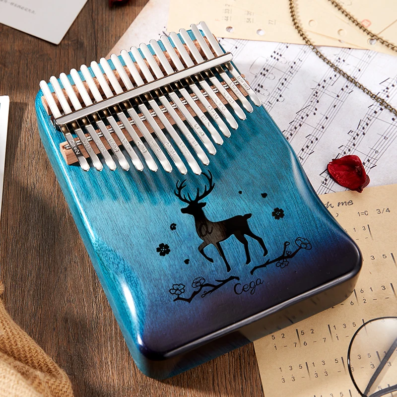 Byla  Kalimba 17 Key Thumb Piano Mahogany Wooden Mbira Musical Instrumentos Musicales Finger Instruments Calimba Machine Teclado