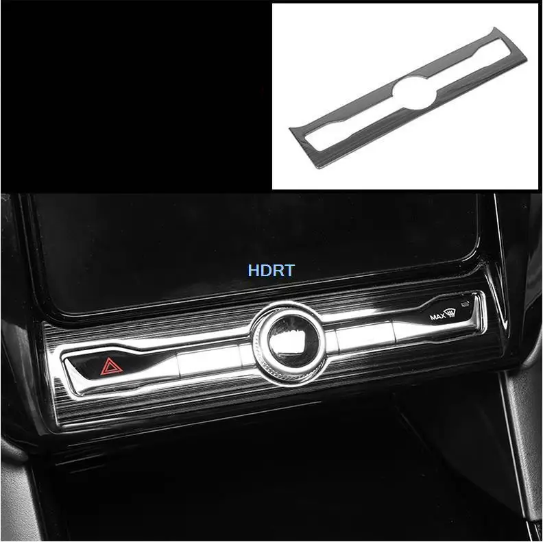 For Ford Explorer 2020 2021 Accessories Stainless steel Black Interior Trim Gear Panel Navigation Outlet Center Console Stickers