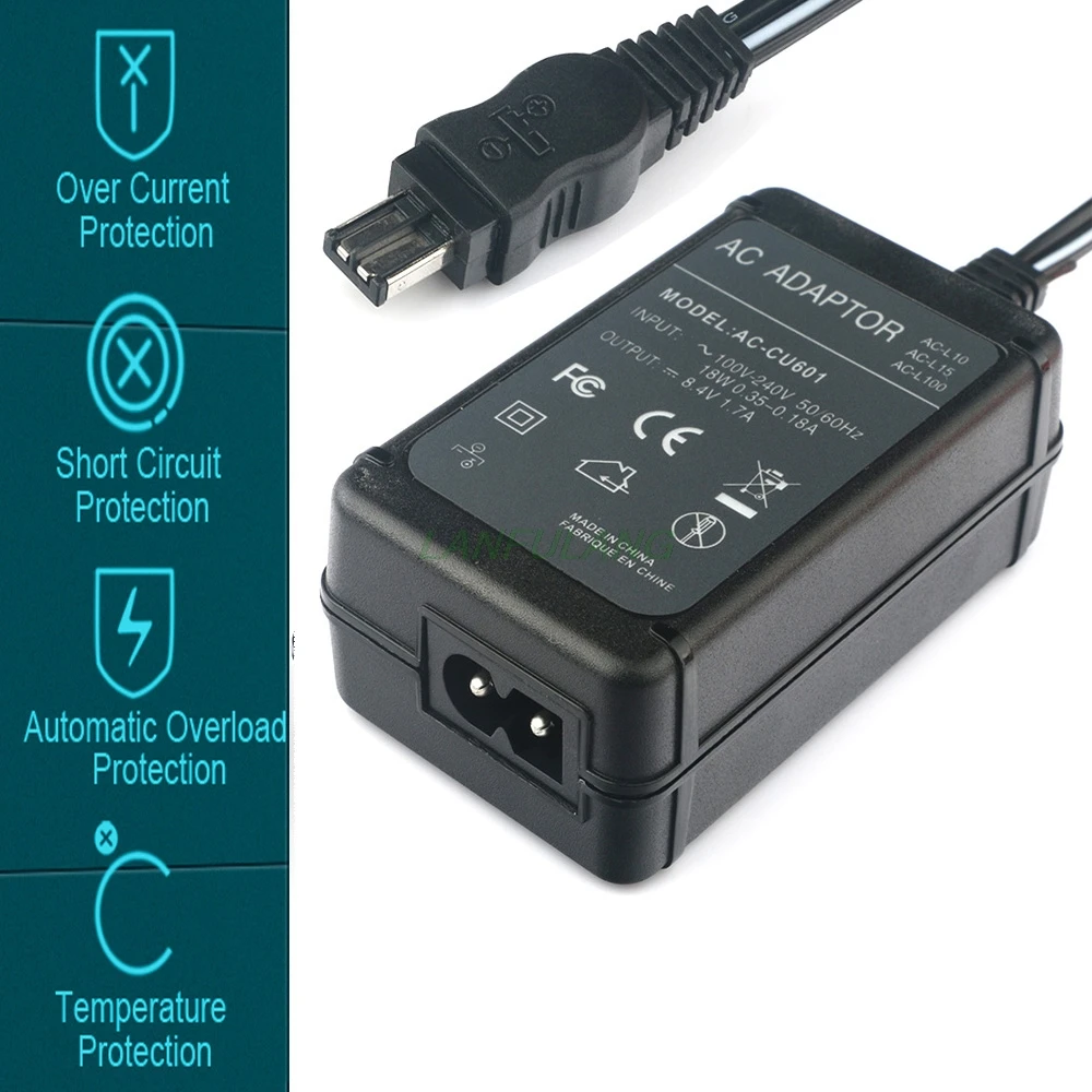 LANFULANG AC-L200 AC محول الطاقة/شاحن أجهزة سوني DCR-SR52 DCR-SR57 DCR-SR62 DCR-SR65 DCR-SR72 DCR-SR82 DCR-SX40 DCR-SX43