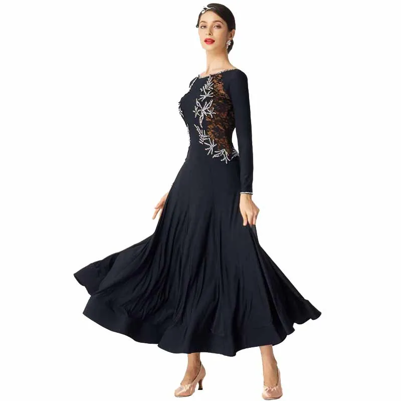 M-2020-1 High-end standard ballroom dance practice dress waltz dance costumes Spanish flamenco dance dress tango dress for sale