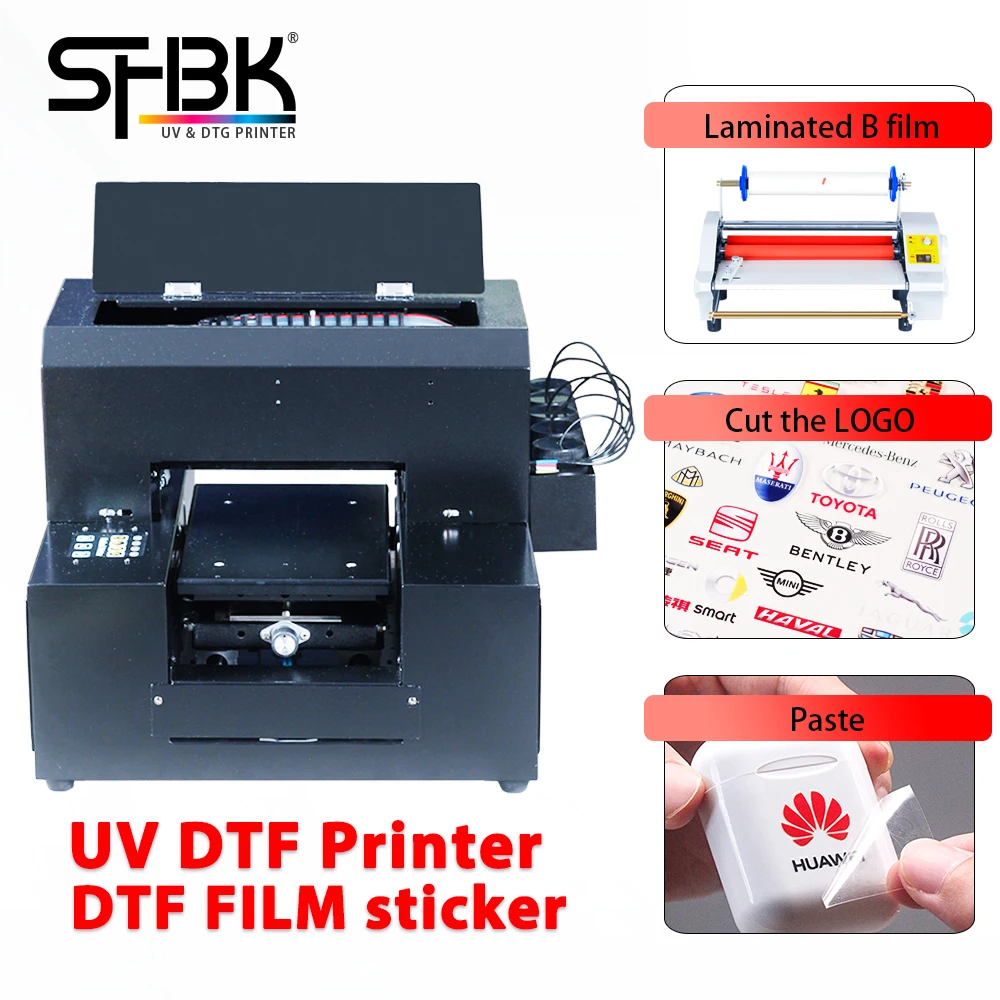 UV DTF transfer sticker AB film waterproof and scratch resistant DTF printer Free laminating machine Free AB film Ink RIP kit