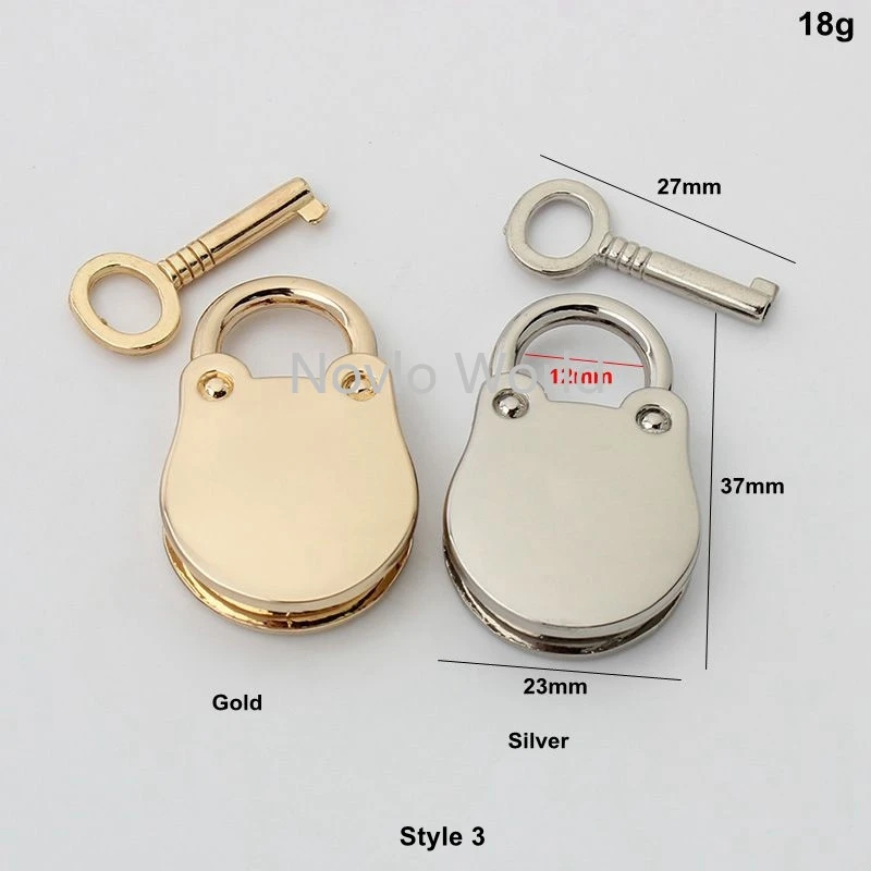 Nolvo World 2-10 pcs 5 colors 4 sizes Decorative lock Heart Shape Padlock with Key Padlock with Key