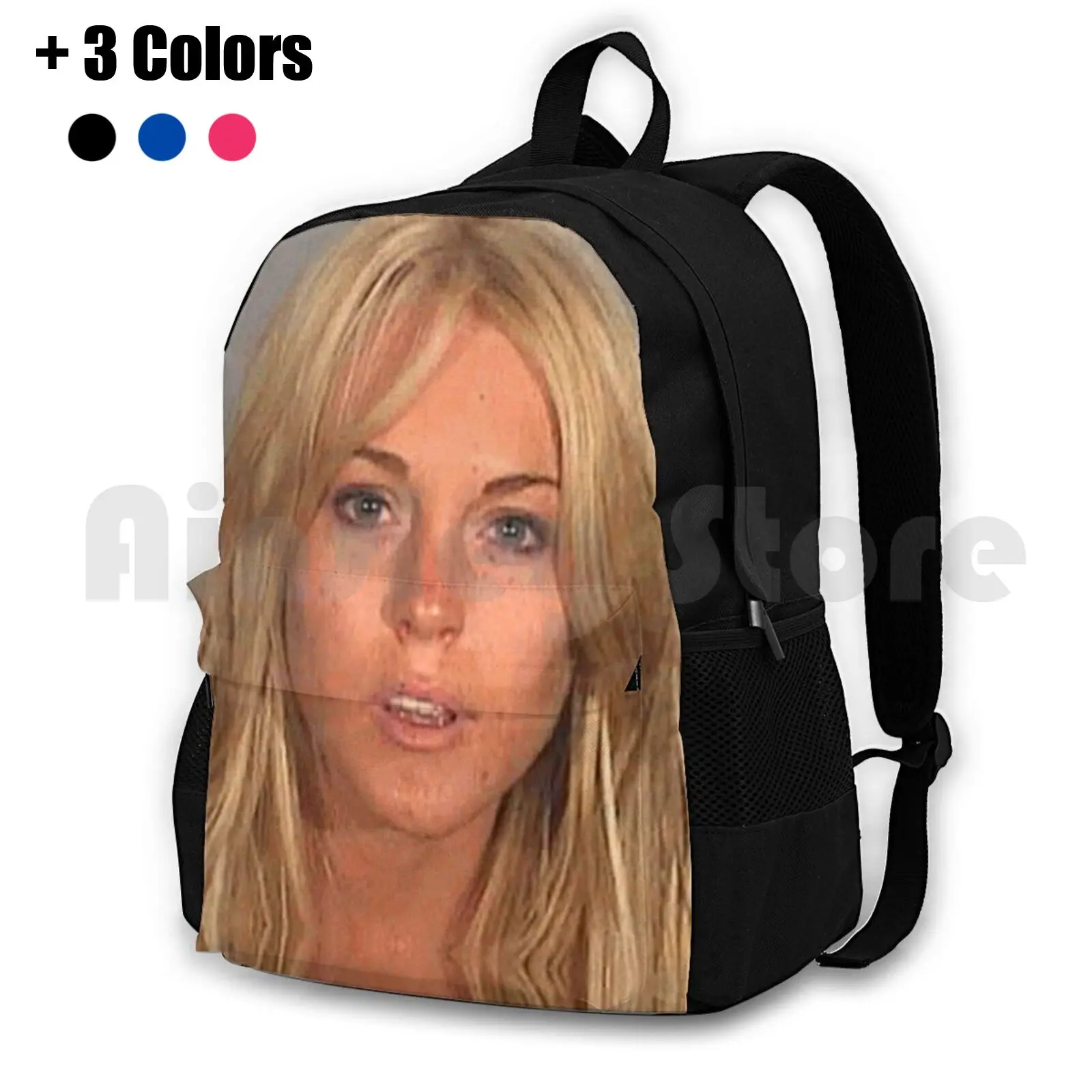 Lindsay Lohan Mugshot Outdoor Hiking Backpack Riding Climbing Sports Bag Lindsay Lohan Lohan Celebrity Mugshot Mugshots True