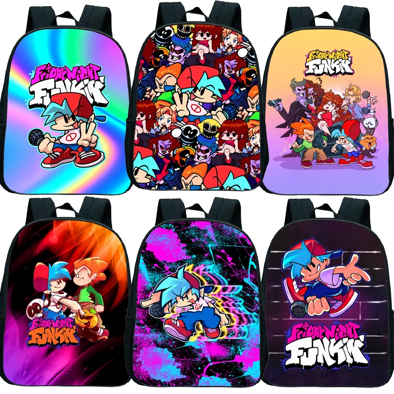 Toddler Friday Night Funkin Kindergarten zaino Kids Cartoon Mini zaino Baby Boys Girls zaino bambini Anime Bagpacks