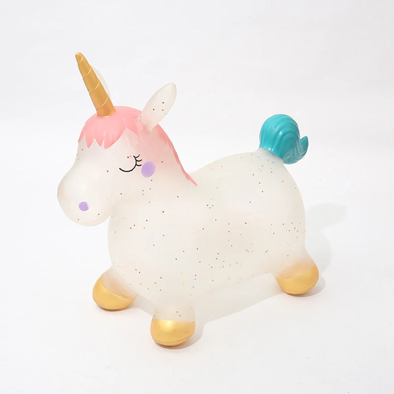 Giro gonfiabile unicorno carino per bambini su giocattoli animali cavallo da salto giochi sportivi rimbalzanti giocattoli per bambini bambino 55*28*55cm