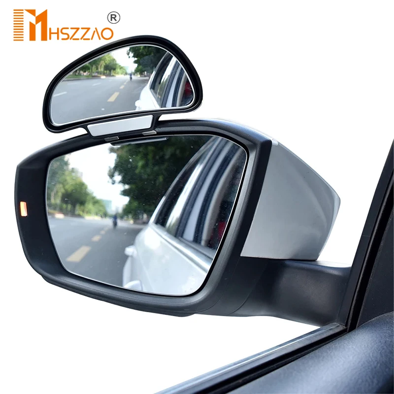 

Car Mirror 360 Degree Adjustable Wide Angle Side Rear Mirrors blind spot Snap way for parking Auxiliary rear view mirror