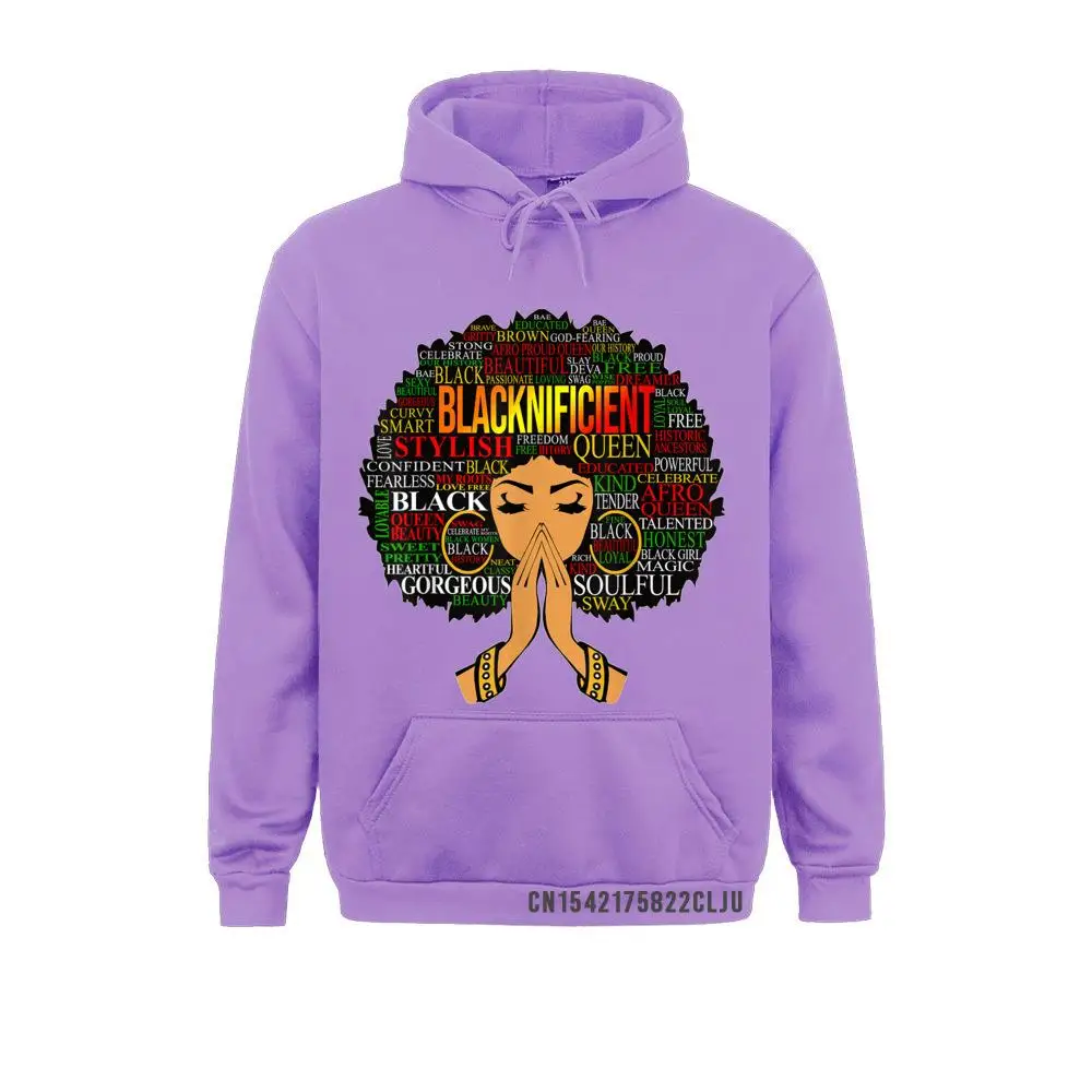 Blacknificent Words Art Afro Natural Hair Black Queen Gift Warm Men Sweatshirts For Hoodies Fashionable Clothes Winter