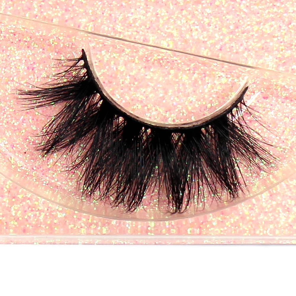 FOXESJI 3D Mink Lashes ขนตาปลอมแต่งหน้า CROSS หนาธรรมชาติยาว Dramatic Fluffy ขนตาขนตา Mink Soft Eyelash K06