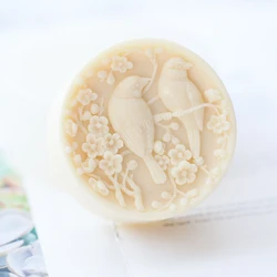 Bird Flower Soap Mold Round Shape Birds DIY Soap Silicone Molds for Scented Candle Plaster Making Mousee Cake Resin Craft Mould