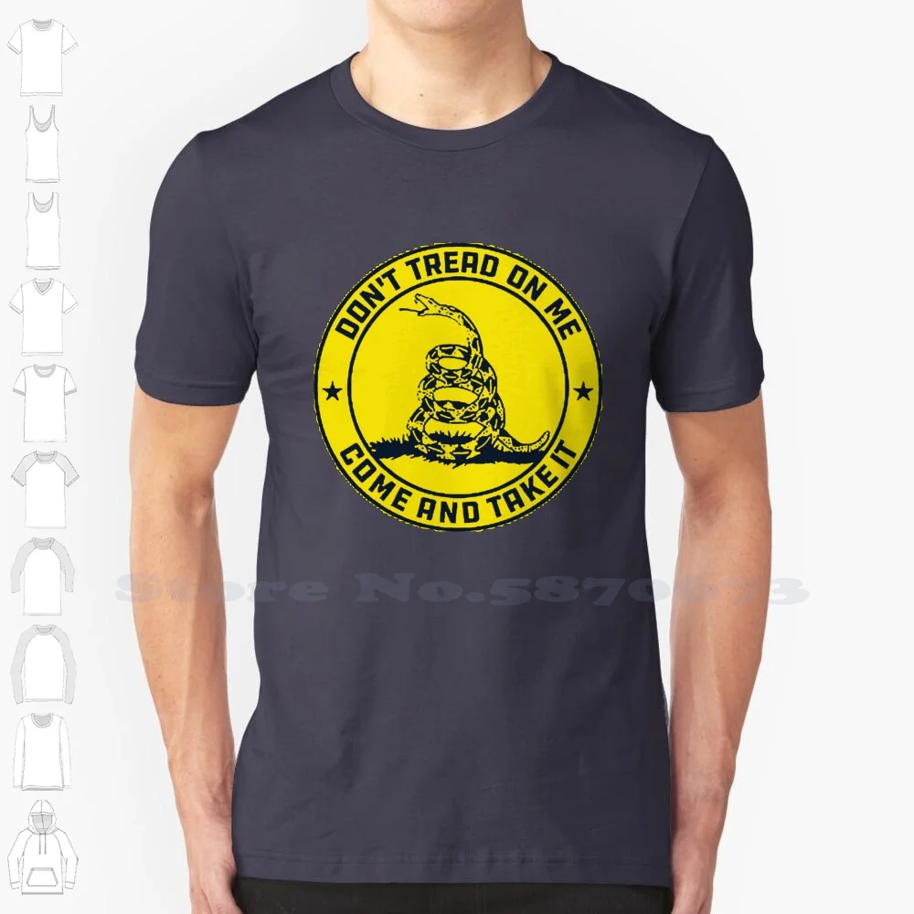 100% Cotton T-Shirt Dont Tread On Me Gadsden Flag Usa