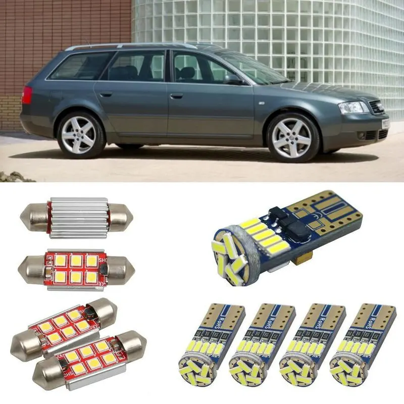 

Interior led Car lights For audi A6 avant 4b5 c5 estate Reading dome bulbs for cars error free License Plate Light 14pc/lot