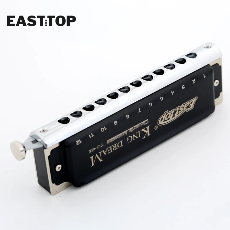 Hgih Quality EASTTOP Chromatic Harmonica T1248K Key of C 12 Holes Professional Harmonika  Musical Instrument