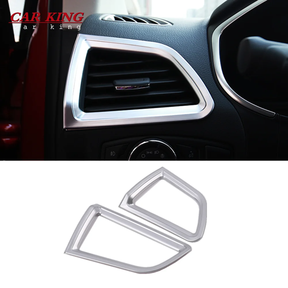 

For Ford Edge 2015 2016 2017 ABS Matte Car front conditioner air Outlet decoration Cover Trim Car styling Interior Accessories