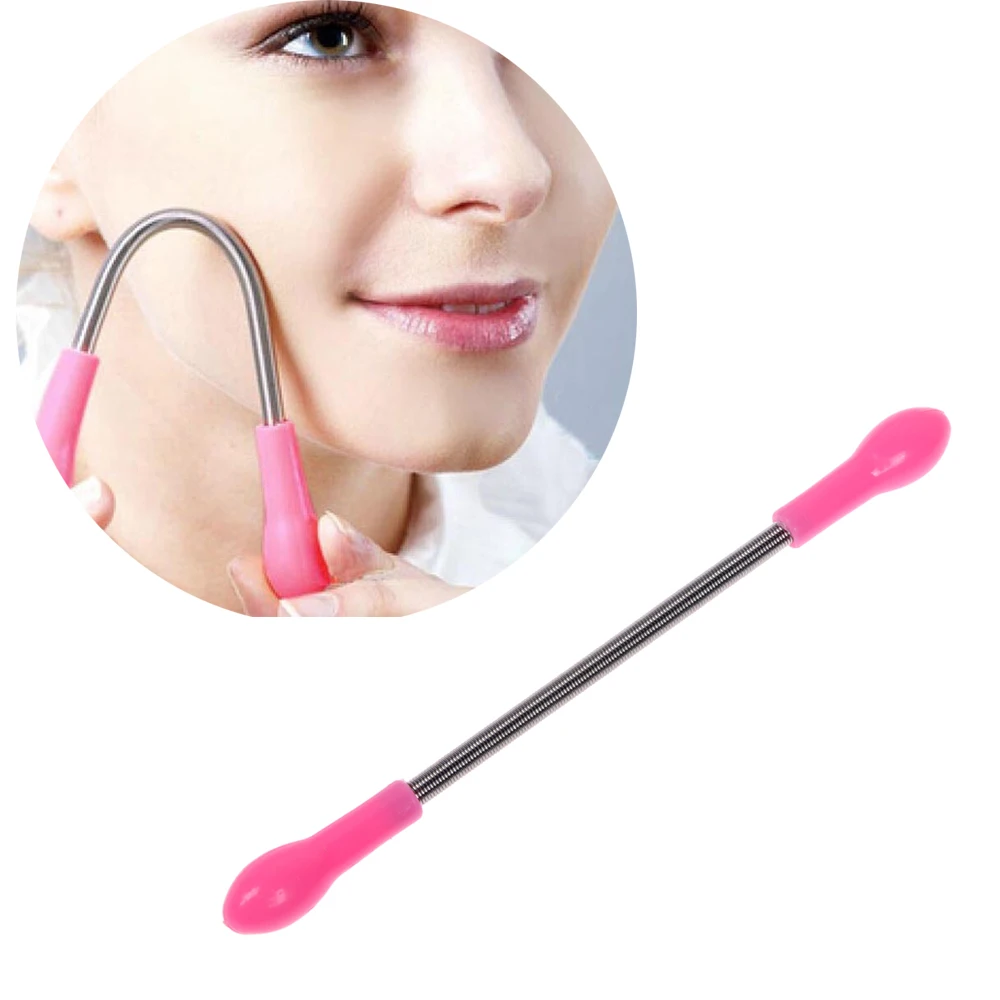 1PC Face Facial Hair Spring Remover Stick Removal Threading Nice Tool Epilator Pink Facial Hair Remover Threading Beauty Tool