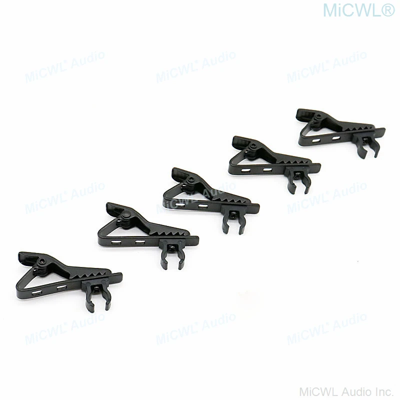 مشبك معدني أسود سماعة Lavalier ميكروفونات ربط المشبك ل Sennheiser شور الصوت-تكنيكا ميكروفون 6 مللي متر حجم