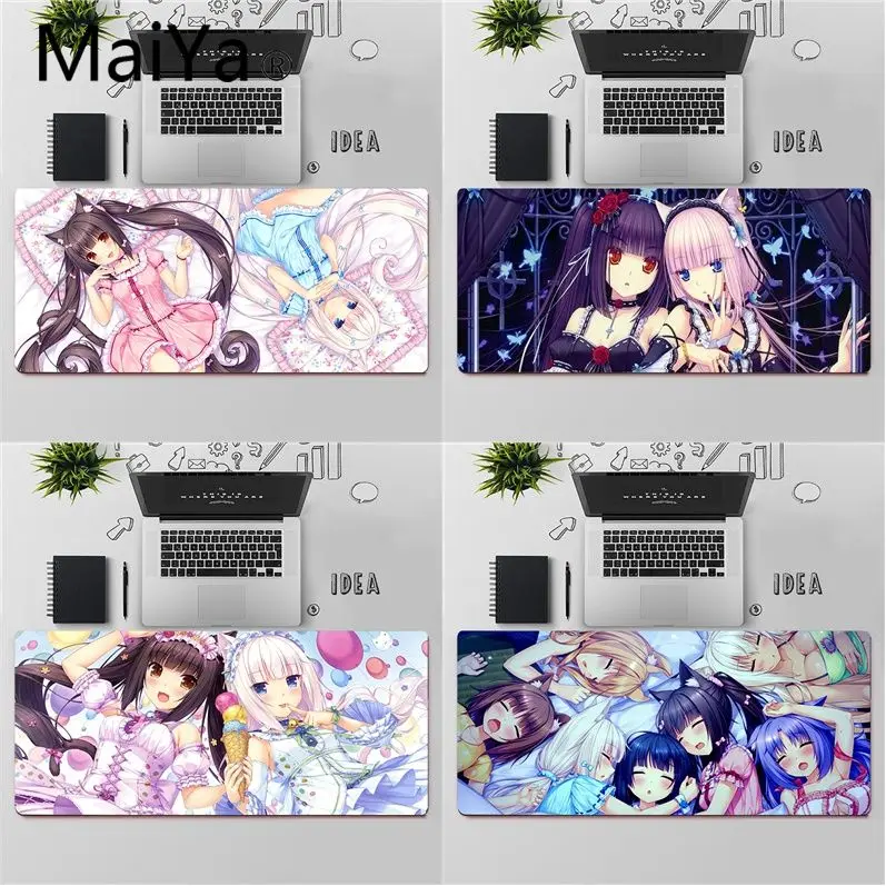 Maiya Chocola Nekopara Japan anime girl Rubber Mouse Durable Desktop Mousepad Free Shipping Large Mouse Pad Keyboards Mat