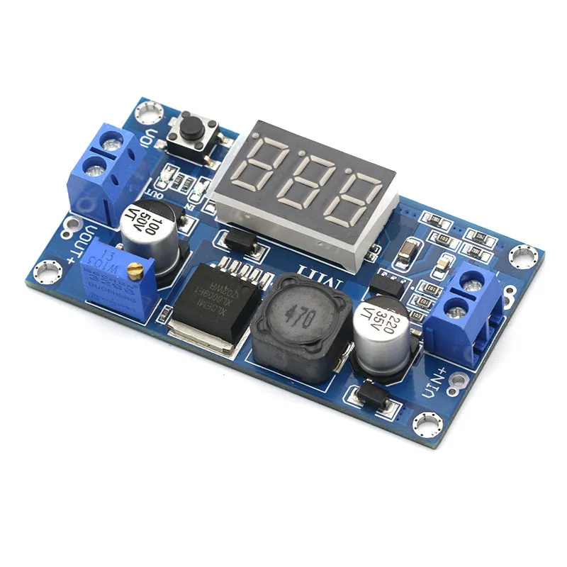 XL6009 DC-DC regulowany moduł boost 3V ~ 32V, 5V ~ 35V, regulowane wyjście, z wyświetlacz do woltomierza