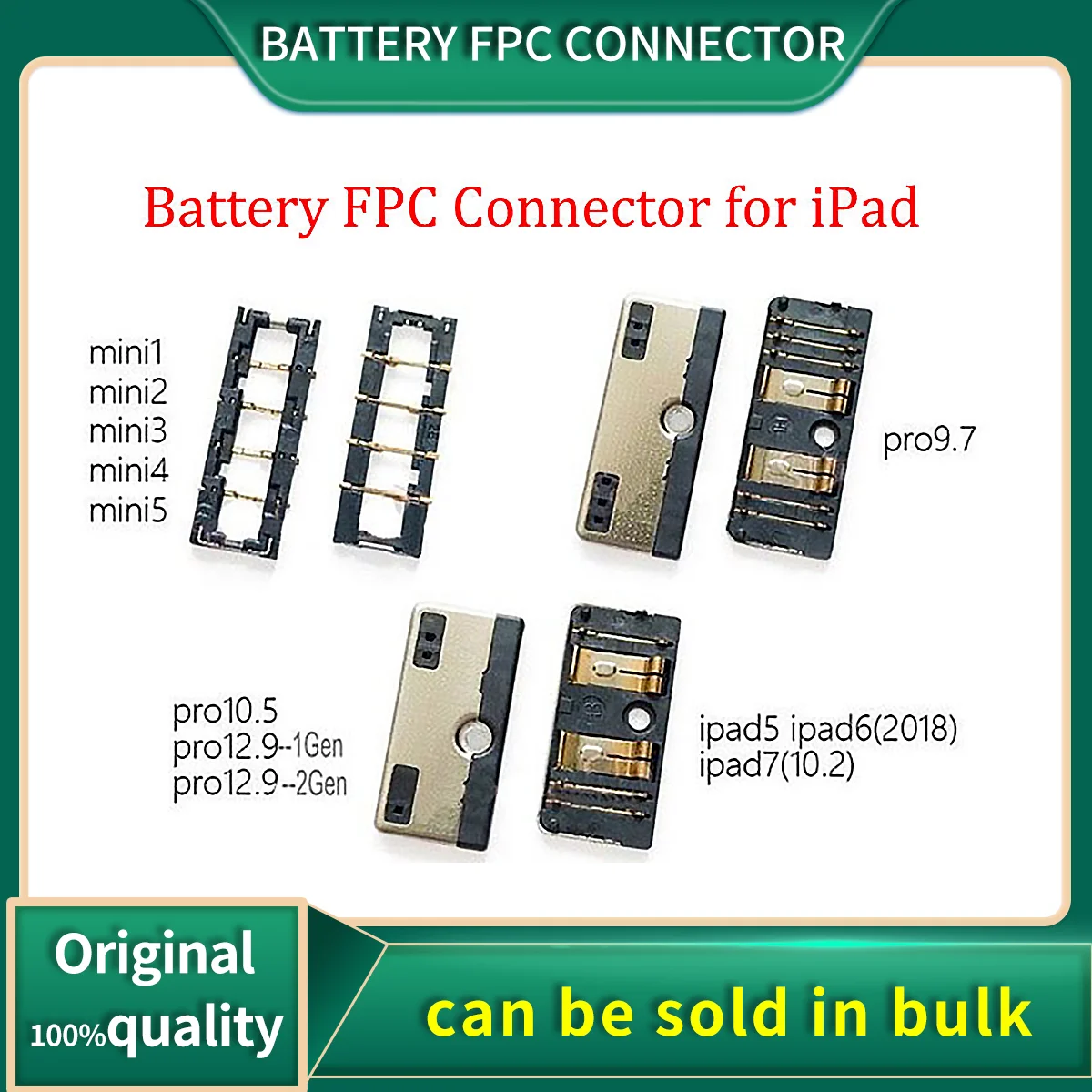 Для Mini 1 2 3 4 5 iPad 6 Pro 9,7 A1675 батарея FPC разъем контакта на материнской плате для iPad Air Air2 Air3