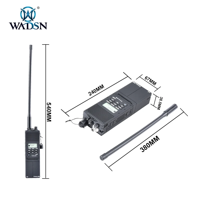 WADSN PRC148 PRC152 Interfono negro modelo táctico Walkie talkie ficticio cosplay fuerza especial Ejército de EE. UU. modelado comunicación AR