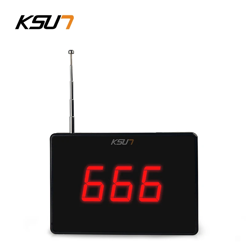 KSUN Q-12 Meal Taker Restaurant Wireless Caller Line Up To Take The Number Custom Logo Table Number Plate