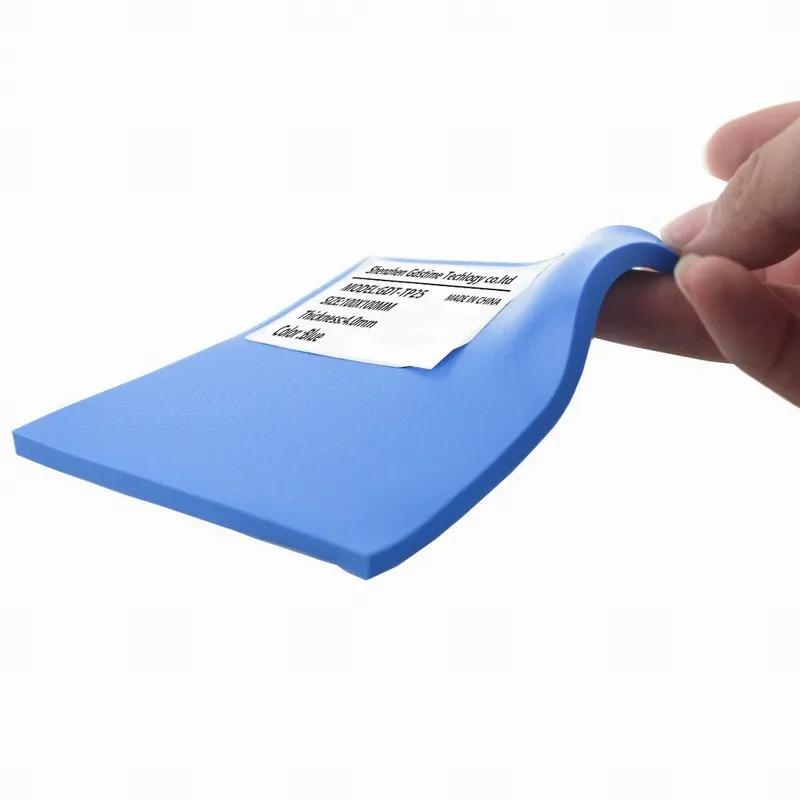 1 Pcs Gdstime 100x100x5mm 5mm Thickness Blue Thermal Pad Silicone CPU Cooling Pads 100mmx5mm 0.5cm Radiator Conductive Pad